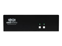 Tripp Lite Secure KVM Switch, 2-Port, Dual Head, DisplayPort to DisplayPort, 4K, NIAP PP4.0, Audio, TAA - Omkopplare för tangentbord/video/mus/ljud - 4 x KVM/ljud/USB - 1 lokal användare - skrivbordsmodell - TAA-kompatibel - för P/N: P783-006-DP, P783-010-DP, UR022-001, UR030-006 B002-DP2A2-N4