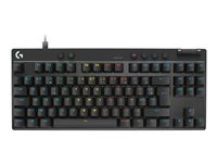 Logitech G PRO X RAPID - Tangentbord - TKL - bakgrundsbelyst - USB - AZERTY - fransk - tangentbrytare: Linear - svart 920-013229