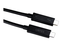 LINTES 40Gbps - Thunderbolt-kabel - USB-C (hane) till USB-C (hane) - Thunderbolt 3 / USB 2.0 - 2 m - aktiv - svart 4Z50T05716