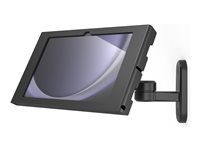 Compulocks Galaxy Tab A9+ 11", Swell Enclosure Swing Wall Mount - Monteringssats (hölje, svängbar arm) - synliga kameror och sensorer fram/bak - för surfplatta - låsbar - metallram - svart - skärmstorlek: 11" - väggmonterbar - för Samsung Galaxy Tab A9+ 827B11GSWL9B