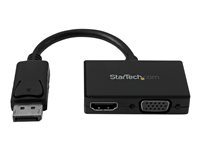 StarTech.com A/V-reseadapter: 2-i-1 DisplayPort till HDMI eller VGA - Videokonverterare - DisplayPort - HDMI, VGA - svart DP2HDVGA