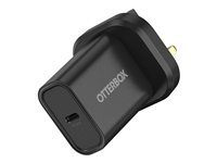 OtterBox - Strömadapter - 20 Watt - PD (USB-C) - svart 78-81344