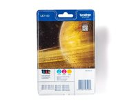 Brother LC1100 Rainbow Pack - Gul, cyan, magenta - original - förpackning med stöldmärkning - bläckpatron - för Brother DCP-6690, MFC-490, MFC-5490, MFC-5890, MFC-6490, MFC-6890, MFC-790, MFC-990 LC1100RBWBPDR