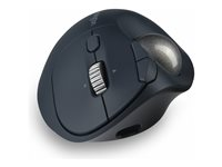 Kensington Pro Fit Ergo TB550 Trackball EQ - Styrkula - ergonomisk - optisk - 9 knappar - trådlös - 2.4 GHz, Bluetooth - trådlös USB-mottagare - blågrå, svart - detaljhandel - färglåda K72196WW