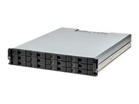 Seagate Exos X 2U12 - Halvledarenhet/hårddisk-array - 368 TB - 12 fack (SAS-3) - HDD 16 TB x 23 - iSCSI (25 GbE), iSCSI (10 GbE) (extern) - kan monteras i rack D4436X000000DA-01-16TB