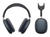 Apple AirPods Max - 2a generation - hörlurar med mikrofon - fullstorlek - Bluetooth - trådlös - aktiv brusradering - midnatt MWW43DN/A