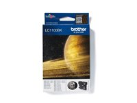 Brother LC1100BK - Svart - original - bläckpatron - för Brother DCP-185, 395, 585, J715, MFC-490, 5490, 5890, 5895, 6890, 790, 795, 990, J615 LC1100BK