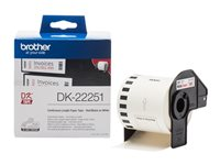 Brother DK22251 - Svart&#x2F;röd på vitt - Rulle &#40;6,2 cm x 15,24 m&#41; 1 rulle &#40;rullar&#41; löpande etikettpapper DK22251