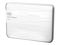 WD My Passport Ultra WDBZFP0010BWT - Hårddisk - krypterat - 1 TB - extern (portabel) - USB 3.0 - vit WDBZFP0010BWT-EESN
