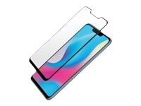 Insmat Exclusive Brilliant - Skärmskydd för mobiltelefon - helskärm - glas - ramfärg svart - för Honor X7 861-1384