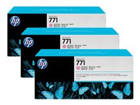HP 771 - 3-pack - 775 ml - ljus magenta - original - bläckpatron - för DesignJet Z6200, Z6600 Production Printer, Z6800 Photo Production CR254A