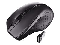 CHERRY MW 3000 - Mus - högerhänt - infraröd - 5 knappar - trådlös - 2.4 GHz - trådlös USB-mottagare - svart JW-T0100