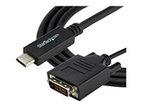 StarTech 1 m USB-C till DVI-kabel - 1920 x 1200 - Svart - USB/DVI-kabel - USB-C (hane) till DVI-D (hane) - Thunderbolt 3 / USB 3.1 - 1 m - 1920 x 1200 (WUXGA) stöd - svart - för P/N: TB4CDOCK CDP2DVIMM1MB