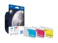 Brother LC1000 RainbowPack - 3-pack - gul, cyan, magenta - original - bläckpatron - för Brother DCP-330, 350, 353, 560, 750, 770, MFC-3360, 465, 5460, 5860, 660, 680, 845, 885 LC1000RBWBPDR