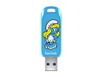 SanDisk Smurfs - Smurfette Edition USB flash-enhet - 256 GB - USB 3.2 Gen 1 SDCZIS-256G-G46