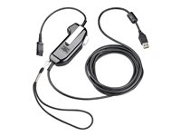 HP Poly SHS 2626-12 - PTT-headsetadapter (push-to-talk) - USB, säker röst, mono, serialiserad, valbar - TAA-kompatibel 8K7M9AA#AC3