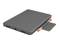 Logitech Folio Touch - Tangentbord och foliefodral - med pekdyna - bakgrundsbelyst - Apple Smart connector - QWERTY - hela norden - grafit - för Apple 11-inch iPad Pro (1:a generation, 2a generation) 920-009750