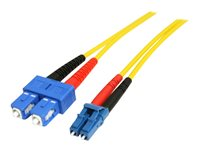 StarTech.com 7m Fiber Optic Cable - Single-Mode Duplex 9/125 - LSZH - LC/SC - OS1 - LC to SC Fiber Patch Cable (SMFIBLCSC7) - Patch-kabel - SC enkelläge (hane) till LC enkelläge (hane) - 7 m - 7 m - fiberoptisk - duplex - 9 / 125 mikrometer - OS1 - formpressad - gul SMFIBLCSC7