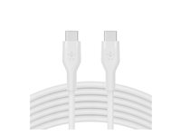 Belkin BoostCharge - USB-kabel - 24 pin USB-C (hane) till 24 pin USB-C (hane) - 3 m - vit CAB009BT3MWH