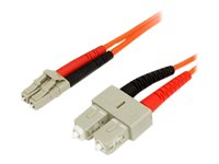 StarTech.com 3m Fiber Optic Cable - Multimode Duplex 62.5/125 - LSZH - LC/SC - OM1 - LC to SC Fiber Patch Cable (FIBLCSC3) - Nätverkskabel - LC multiläge (hane) till SC-läge (multi-mode) (hane) - 3 m - 3 m - fiberoptisk - duplex - 62,5/125 mikron - för P/N: US100A20FXSC, US100A20SFP, US1GA30SFP, US1GA30SXSC, US1GC30SFP FIBLCSC3