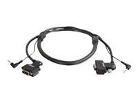 C2G VGA270 UXGA Monitor Cable - VGA-/ljudkabel - HD-15 (VGA), mini-phone stereo 3.5 mm (hane) till HD-15 (VGA), mini-phone stereo 3.5 mm (hane) - 5 m - tumskruvar, högervinklad kontakt - svart 81164