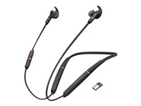 Jabra Evolve 65e MS - Hörlurar med mikrofon - inuti örat - montering bakom nacken - Bluetooth - trådlös - USB - ljudisolerande 6599-623-109