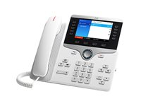 Cisco IP Phone 8851 - VoIP-telefon - SIP, RTCP, RTP, SRTP, SDP - 5 rader - vit CP-8851-W-K9-RF