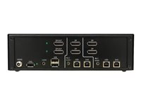 Tripp Lite Secure KVM Switch, 2-Port, Dual Head, DisplayPort to DisplayPort, 4K, NIAP PP4.0, Audio, CAC, TAA - Omkopplare för tangentbord/video/mus/ljud - 2 x KVM/ljud/USB - 1 lokal användare - skrivbordsmodell - TAA-kompatibel - för P/N: P783-006-DP, P783-006-DPU, P783-010-DP, UR022-001, UR030-006 B002-DP2AC2-N4