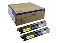 Brother TN900y - 2-pack - gul - original - tonerkassett - för Brother HL-L9300CDWTT, MFC-L9550CDW, MFC-L9550CDWT TN900YTWIN
