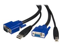 StarTech.com 3 m 2-i-1 universell USB KVM-kabel - Video/USB-kabel - HD-15 (VGA), USB typ B (hane) till USB, HD-15 (VGA) - 3 m - för P/N: RKCOND17HD, SV231USBGB, SV231USBLC, SV431USB, SV431USBAE, SV431USBAEGB, SV431USBDDM SVUSB2N1_10