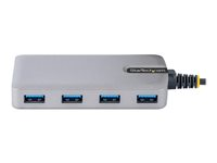 StarTech.com 4-Port USB Hub, USB 3.0 5Gbps, Bus Powered, USB-A to 4x USB-A Hub with Optional Auxiliary Power Input, Portable Desktop/Laptop USB Hub with 1ft (30cm) Attached Cable - USB Expansion Hub (5G4AB-USB-A-HUB) - Hubb - 4 x USB 3.2 Gen 1 + 1 x micro-USB - skrivbordsmodell 5G4AB-USB-A-HUB