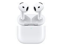 Apple AirPods 4 with Active Noise Cancellation - True wireless-hörlurar med mikrofon - öronknopp - Bluetooth - aktiv brusradering - vit MXP93DN/A
