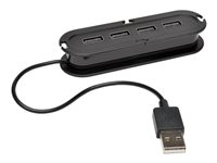 Eaton Tripp Lite series 4-Port USB 2.0 Compact Mobile Hi-Speed Ultra-Mini Hub w/ Cable - Hubb - 4 x USB 2.0 - skrivbordsmodell U222-004