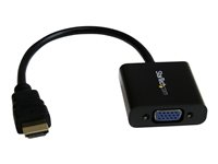StarTech.com HDMI till VGA-adapter för stationär/bärbar dator/Ultrabook - 1920x1080 - High Speed - videokort - HDMI hane till HD-15 (VGA) hona - 24.5 cm - svart - stöd för 1080p, aktiv - för P/N: DK30C2DPEPUE, DK30C2DPPDUE, DK31C3HDPD, DK31C3HDPDUE, SV211HDUC, SV221HUC4K HD2VGAE2