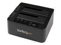 StarTech.com Dual Bay Hard Drive Duplicator, Standalone USB 3.0 (5 Gbps) eSATA to 2.53.5 SATA III HDDSSD ClonerCopier, Hard Drive Docking Station - Hard Disk Cloner - Kontrollerkort - 2.5", 3.5" - SATA 6Gb/s - USB 3.0 - svart - för P/N: SVA12M5NA SDOCK2U33RE