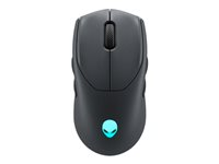 Alienware Tri-Mode Gaming Mouse AW720M - Mus - optisk - 8 knappar - kabelansluten, trådlös - USB, 2.4 GHz, Bluetooth 5.1 - Dark Side of the Moon - detaljhandel - låda AW720M-G-DEAM