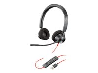 Poly Blackwire 3320 - Microsoft Teams - 3300 Series - headset - på örat - kabelansluten - USB - Certifierad för Microsoft-teams 214012-01