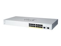 Cisco Business 220 Series CBS220-16T-2G - Switch - smart - 16 x 10&#x2F;100&#x2F;1000 + 2 x gigabit SFP &#40;upplänk&#41; - rackmonterbar CBS220-16T-2G-EU