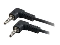 C2G Value Series - Ljudkabel - mini-phone stereo 3.5 mm hane till mini-phone stereo 3.5 mm hane - 15 m - skärmad - svart - 90° anslutning, högervinklad kontakt 80142