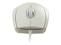 CHERRY WheelMouse - Mus - höger- och vänsterhänta - optisk - 3 knappar - kabelansluten - PS/2, USB - ljusgrå M-5400